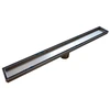 Stainless Steel Long Linear Tile Insert Floor Drain / Hotel Bathroom Shower Drain