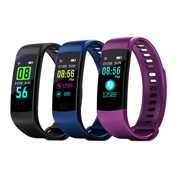 

Hottest Smart bracelet Y5 Smart band Pk ID115 with Blood Pressure Heart Rate Monitor Fitness Tracker Smart Watch, Black;blue;dark blue;purple;red