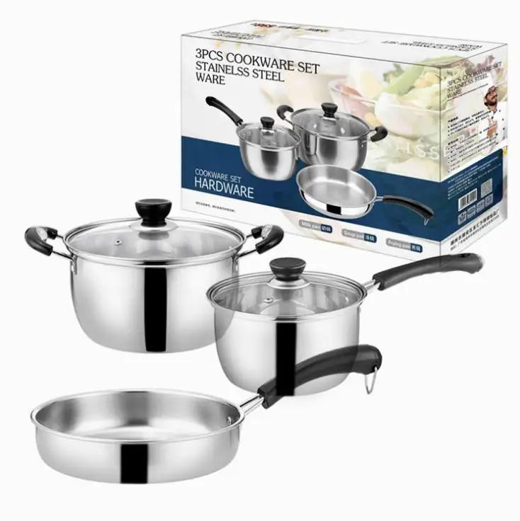 China Factory  Stainless Steel Cookware Set Kitchenware Hot Pot Set