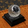 Crystal golf ball trophy with clock,crystal golf gifts