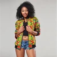 

Autumn Print Blazer Coat African Women Dashiki Jacket