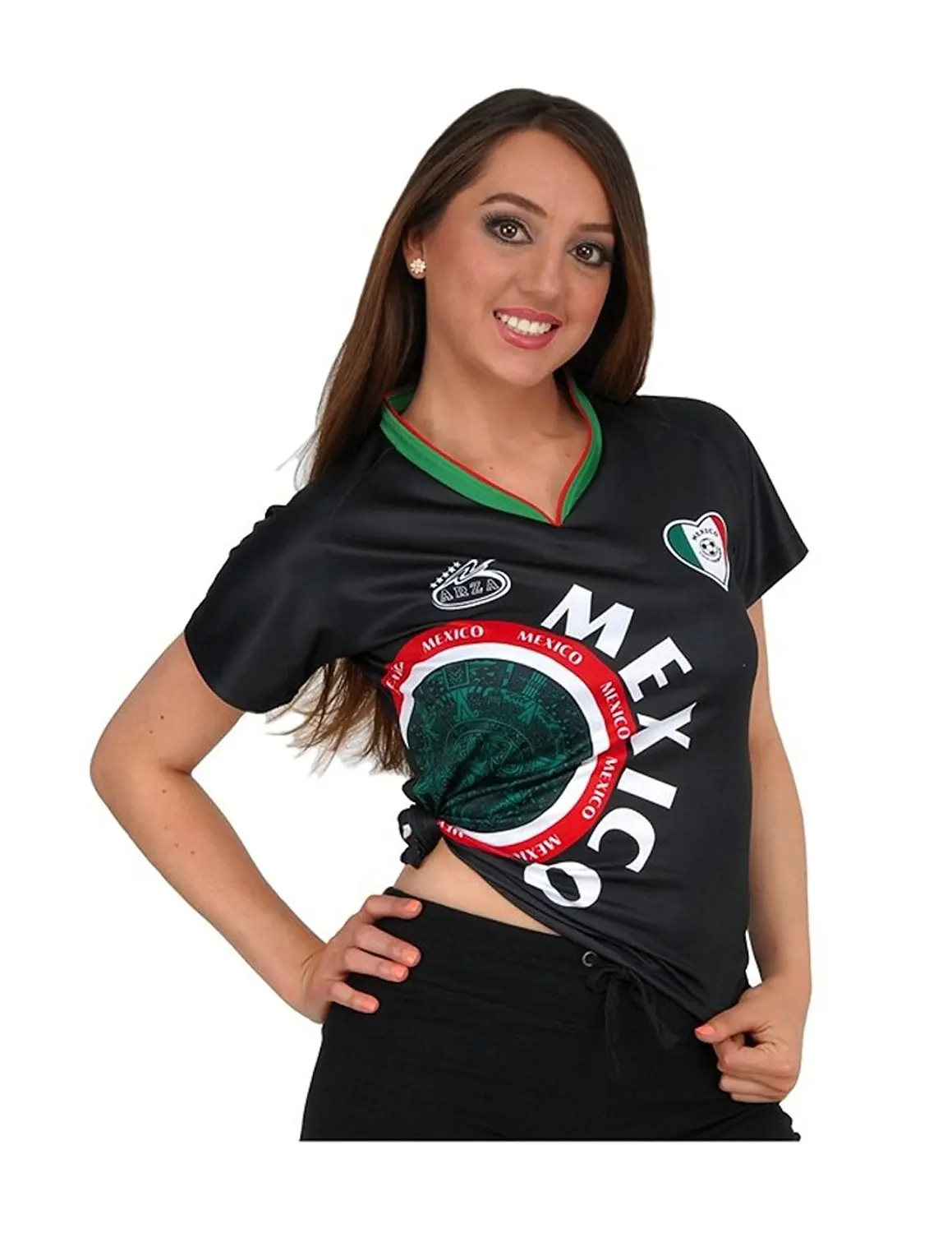 women's mexico soccer jersey black
