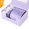 Wholesale Fashion Men Necktie Hanky Set 100% Polyester Jacquard Tie Set