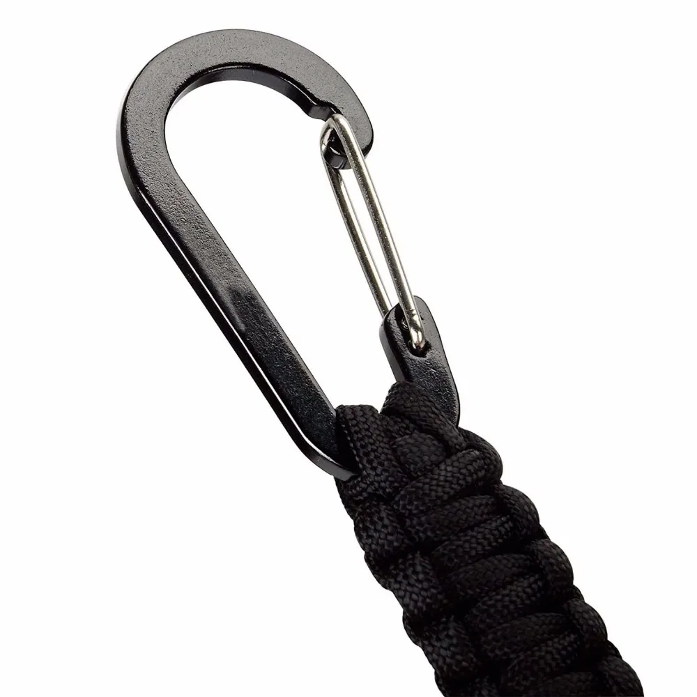 Fashion Custom Handmade Paracord Lanyard Carabiner Keychain For Outdoor