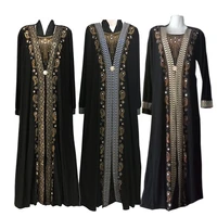 

2018 Latest Black Islamic Long Sleeve Abaya Dubai design