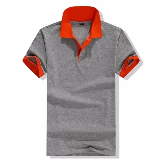 Fashion Mens Plain Fitted Polo Tshirts Cotton Polo Tshirt With Red
