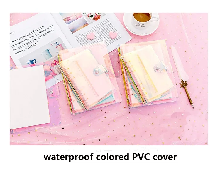 Refillable Custom Colored Waterproof Laser Cover 6 Holes Ring Binder A5