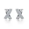 Jewelry Women 925 Sterling Silver Letter X Alphabet Earring