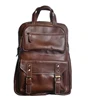 High Quality Material Coffee Vegetable Tanned Leather Backpack school bag for girls Promotion with best price made in guangzhou