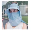 High Quality summer new sun hat / face riding bike outdoor folding beach sun hat / big hat visor UV protection
