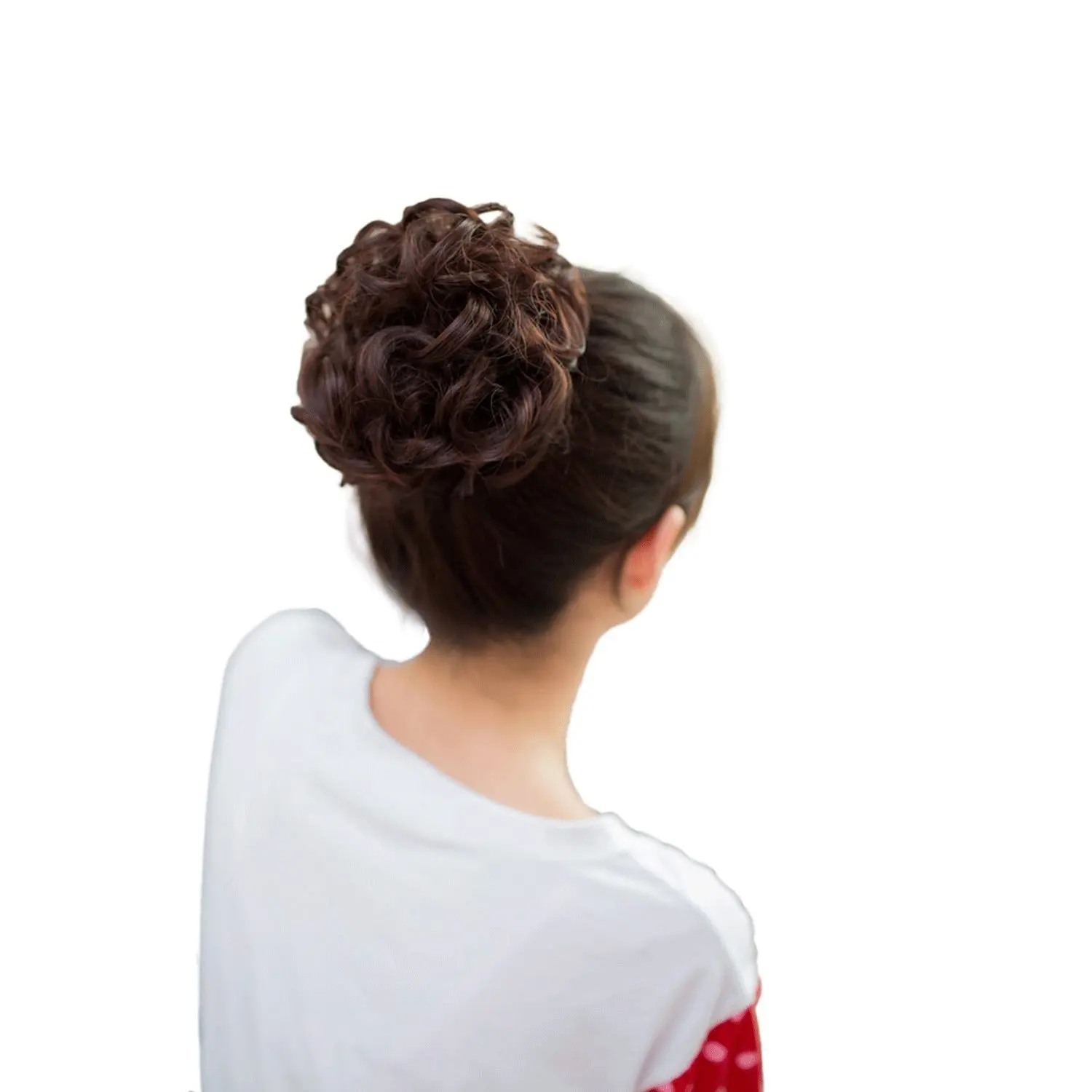 Smilco Hair Free Style Hair Curler Wig Puff Bud Elastic Hairbands Hair Ties Women Hair Accessories Hair Bands (Natural Black)