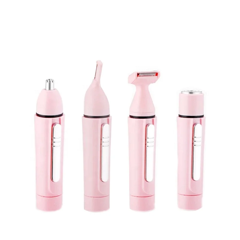 

New Best Wholesale Electronic Razor For Women Shaving 4 in 1 Multi-Function Shaving Kit For Hair Removal Home use, Pink