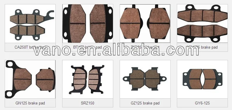 Top Quality Wholesale disc Brake Pad for motorcycle WH125