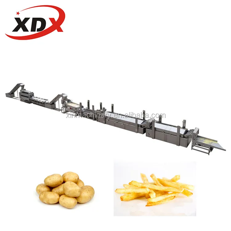 Frozen potato french fries making machine french fries processing line