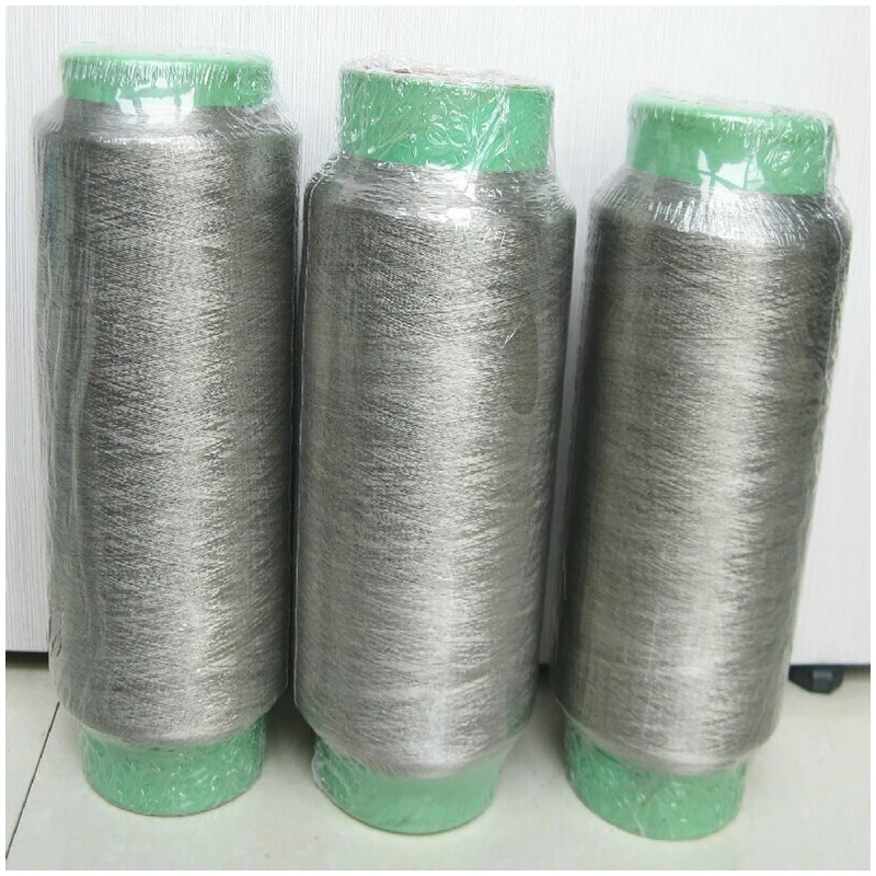 U-silver Silver Coated Nylon Filament Fiber Conductive Fiber 40d - Buy 