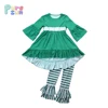 Fall and winter baby girls clothing factory direct solid skirt and gingham ruffle pants boutique children's outfits