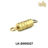 top quality jewelry accessories 24k gold plated brass metal screw clasp closure for jewelry making