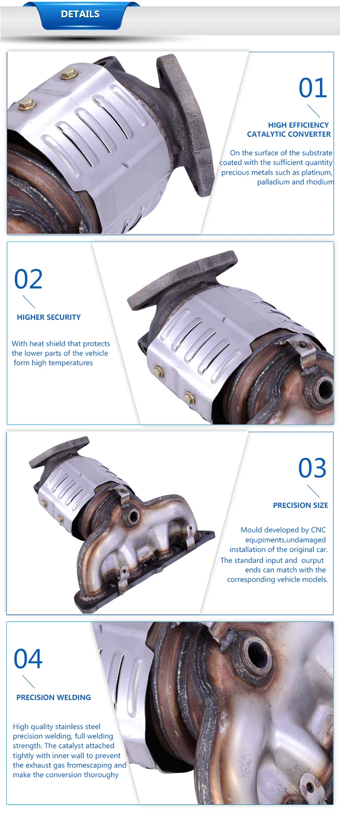 Catalytic Converter For Ix35 Exhaust Pipe Muffler From Manufacturer