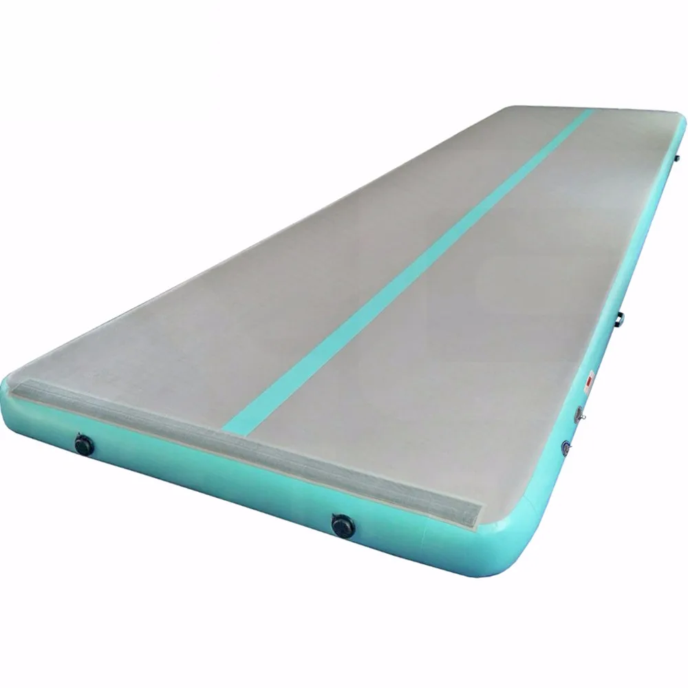 8 X 2 X 0.2m Mint Green Color Inflatable Air Track For Gym Buy Air