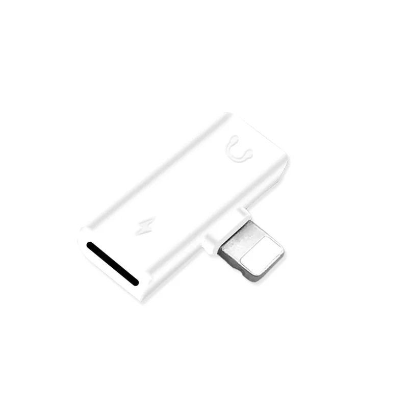 

ABS shell dual lig htning Adapter & Splitter Dual 8pin port Headphone Audio & Charge Adapter, Dark blue