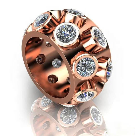 

Luxury Female Crystal Zircon Stone Ring Rose Gold Color Engagement Ring Vintage Wedding Rings For Women