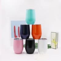 

luxury sublimation blank 12oz double wall stainless steel vacuum insulated stemless wine glass cup wholesale