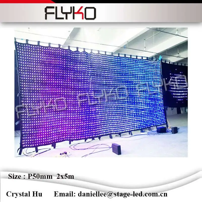

LED Video Curtain P50mm  Entertainment Center Professional Disco Lighting Nice DJ Booth Party Decoration, Rgb 3in 1