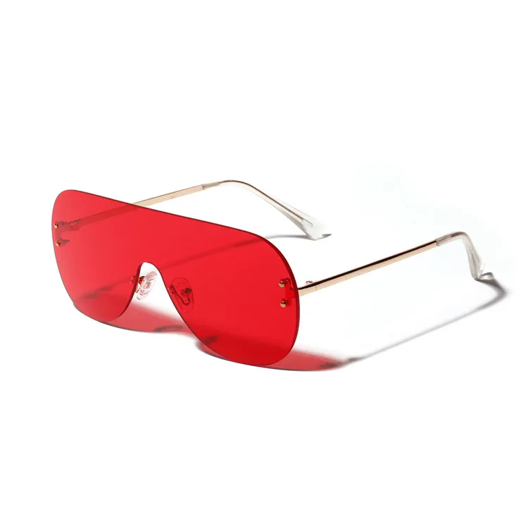 

2019 Metal UV400 Cheap Design Women Rimless Oversized Sunglasses, Mix color or custom colors