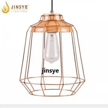 Decorative Pendant Lighting Vintage Style Copper Iron Decorative Pendant Lighting Vintage Style Copper Iron Wire Cage Light With Edison