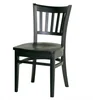 Retro black dining wooden restaurant chairs