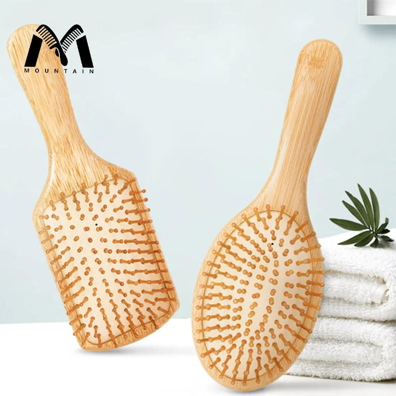 Professional 2 Pack Private Label Bamboo Scalp Massage Hair