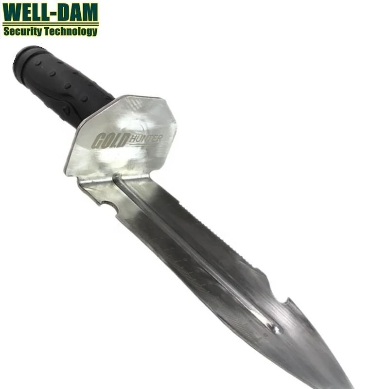 

Gold Hunter Edge Digger Handle Digging Tool Stainless Steel Scoop Shovel with Durable Serrated Blade and Sheath