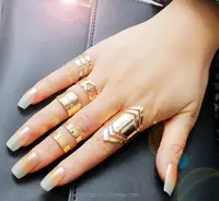 

Zinc Alloy Gold Color Ring Set for 5pcs Fashion Girls Gift Jewelry Bijoux Europe Popular Style Ring Sets stackable rings