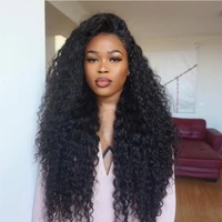 

iFINER Natural hairline Bleached Knots 13x4 Deep Part Virgin Human Hair Long Curly Lace Front Wig Brazilian Hair