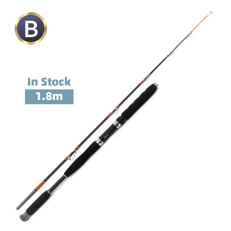 

wholesale in stock 1.8m H action carbon fiber boat fishing pole spinning trolling fishing tackle big heavy fishing pole
