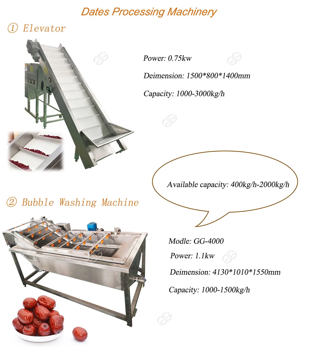 High Efficiency Dried Fruit Production Line for Dates