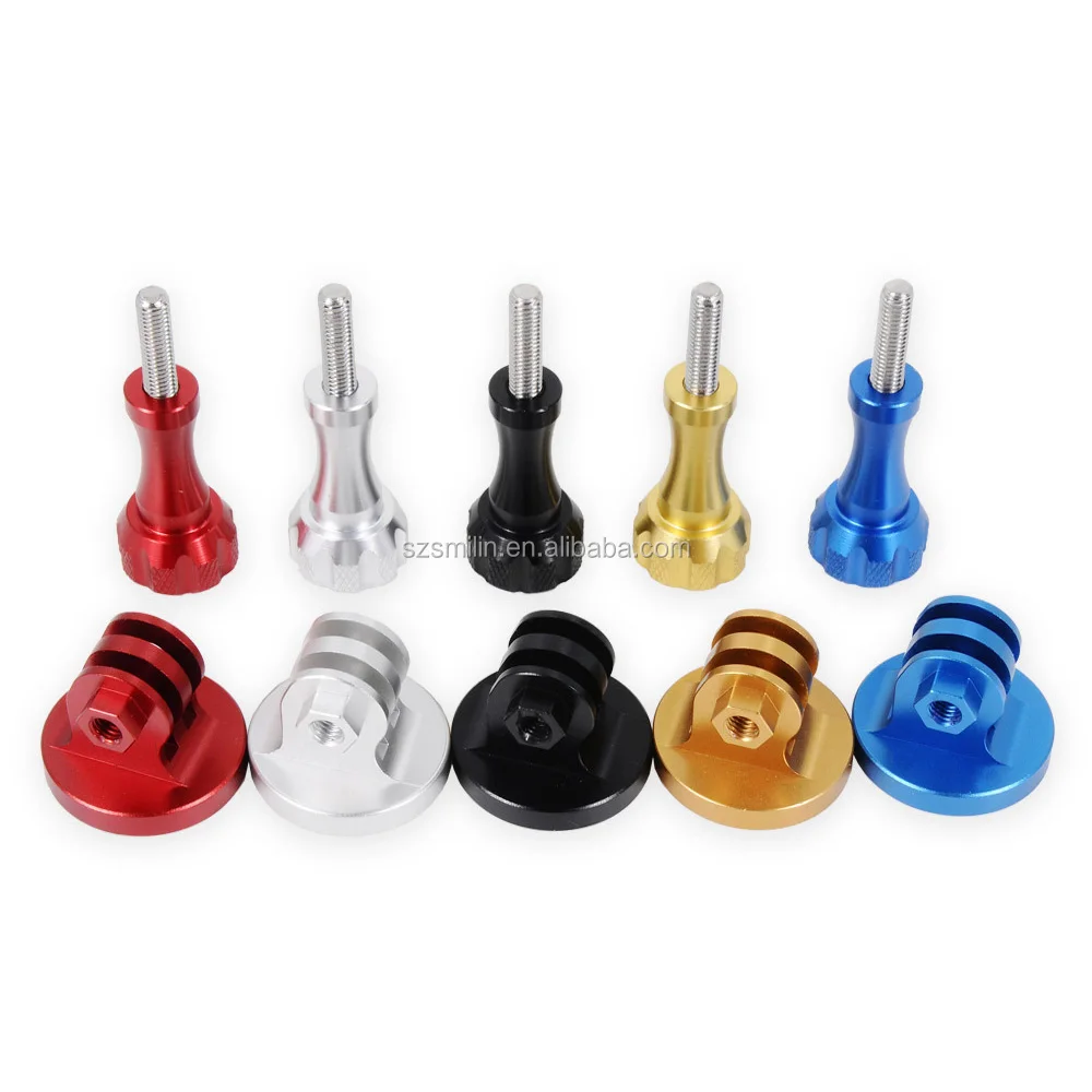 

Accessories Aluminum Alloy Mount Adapter 1/4 Tripod Mount Adapter for 4/ 3 / 2 SJ4000 5000 6000 Mounting, Black gold silver blue red