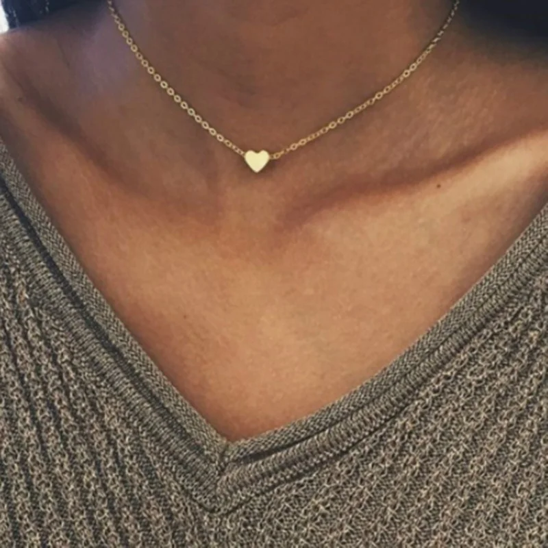 

new Heart Locket Pendant charm Necklace chain Jewelry mini wholesale, Gold