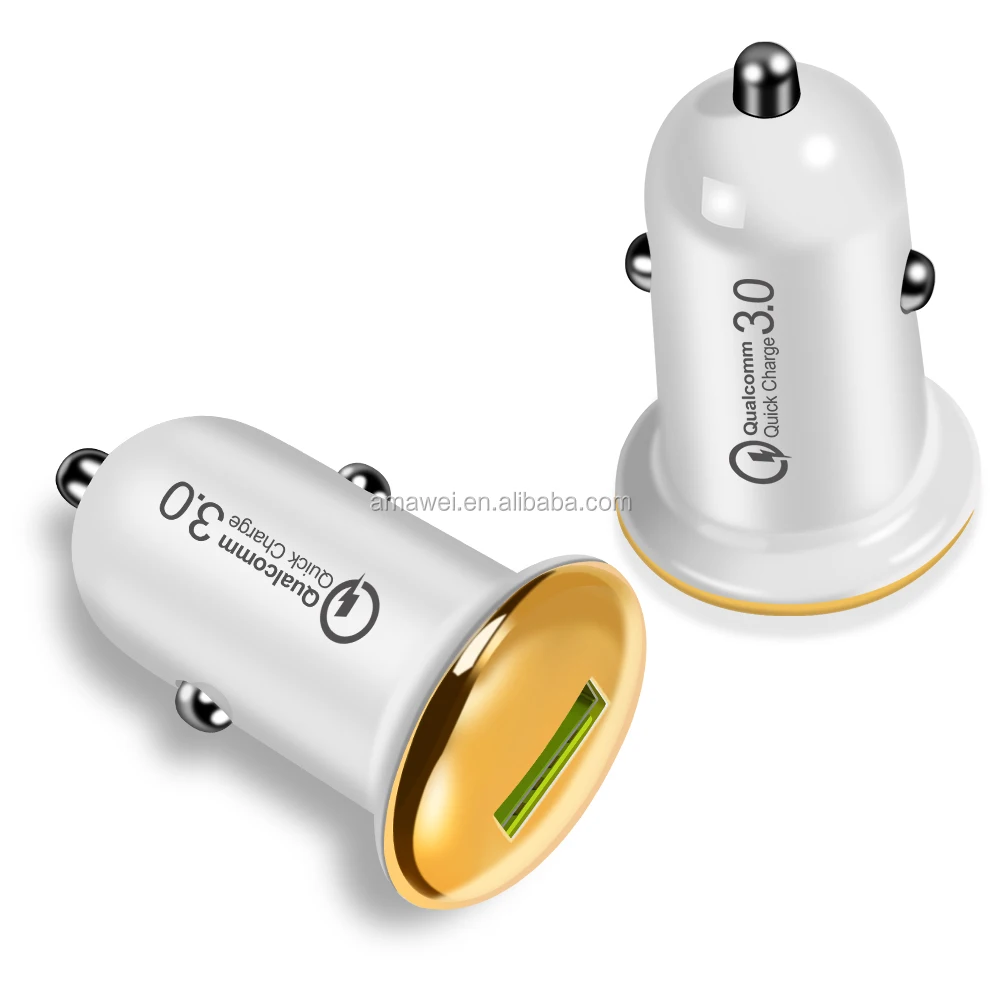 

Universal Phone Super Fast Quick Charge Usb Cellphone Qualcomm Qc3.0 Car Charger, Gold;silver;rose;blue;black;etc.