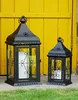 high quality 2 pc outdoor glass storm candle lantern