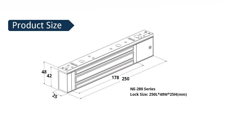 12v sliding magnetic lock waterproof magnetic lock