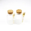 100ml 200ml 300ml ABS frosted plastic bottle with wooden spoon for body bath salt