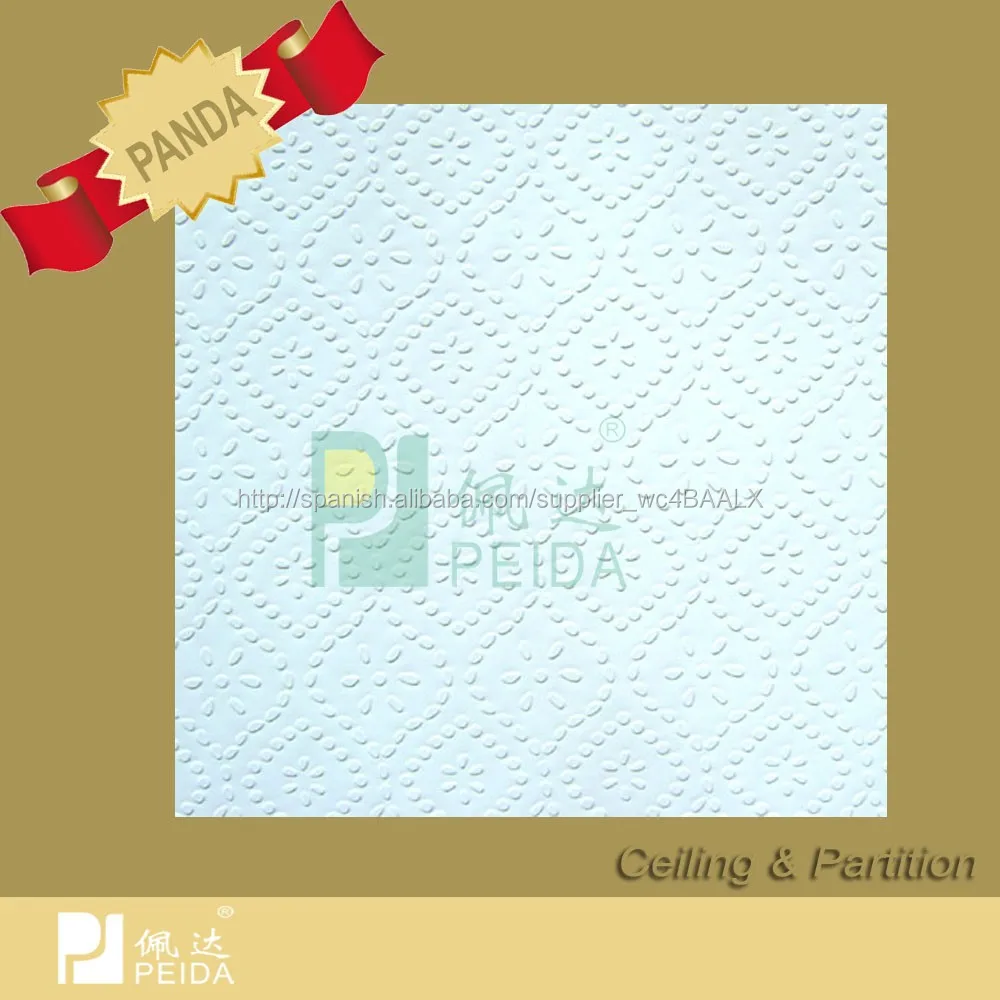 Venta Caliente pvc laminado azulejos del techo de yeso Plafones falsos