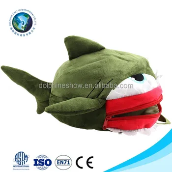 Manusia Hidup Lucu Mewah Hijau Anak Anak Ikan Hiu Ransel Lucu