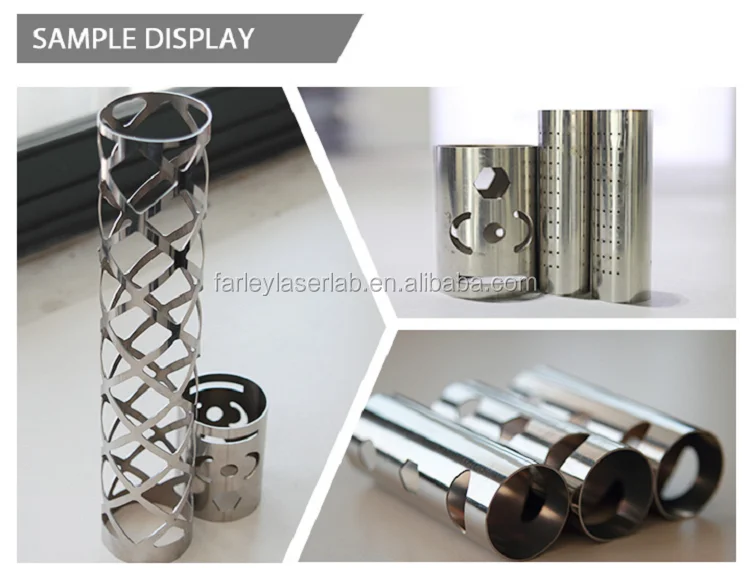 HGTECH lazer 1000w metal pipe laser cutting machine for aluminum pipe copper pipe brass pipe