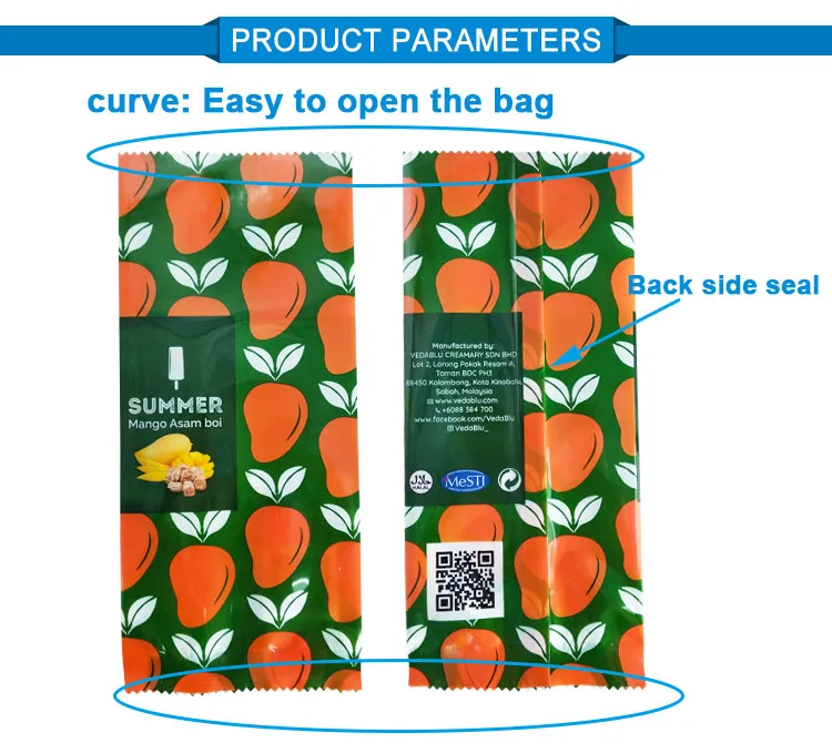 Heat Seal Plastic Biodegradable Popsicle Packaging Bag Buy