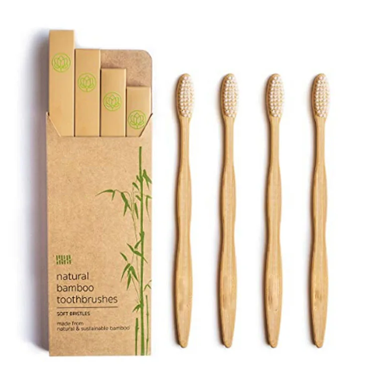 

Wholesale 100% Biodegradable Eco Friendly Natural Bamboo Handle Hotel Bamboo Toothbrush