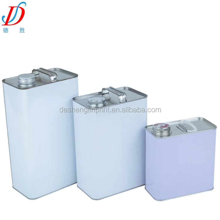4 Liter/1 Gallon Fstyle Square Tinplate Metal Can For Motor Engine Oil,Paint,Adhesive,Lubricant