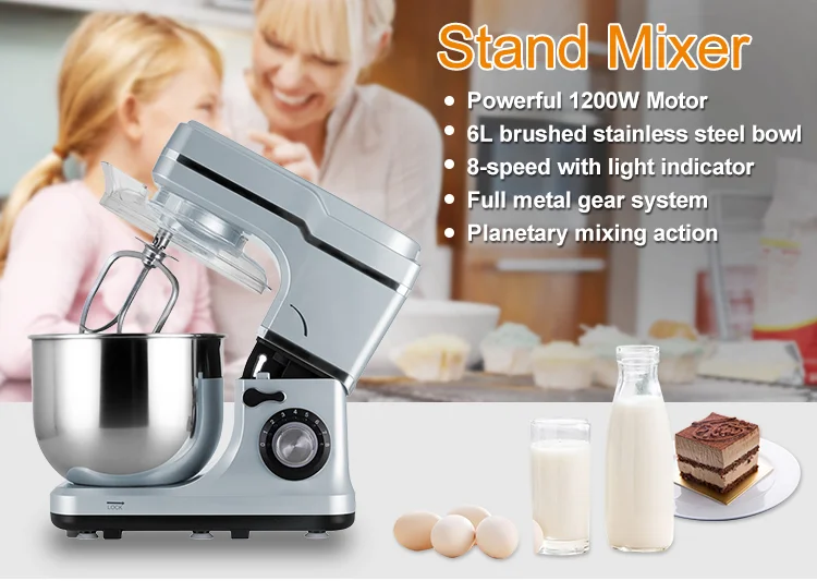Stand mixers with stainless steel bowl mixer rotating classic food