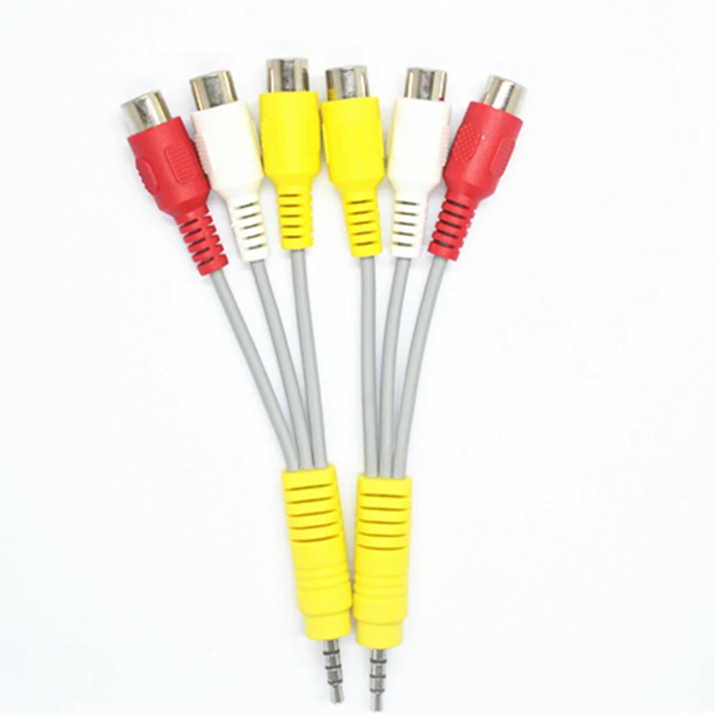 

Audio rca cable 3.5mm 4-pole to 3 RCA CABLE, Red, white, yellow, green